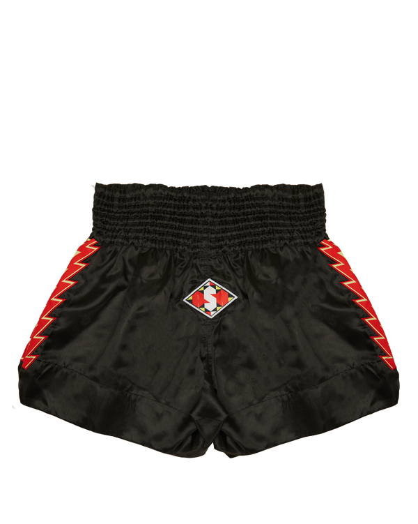 Ashluxe Boxing Trunk Black Gold Red