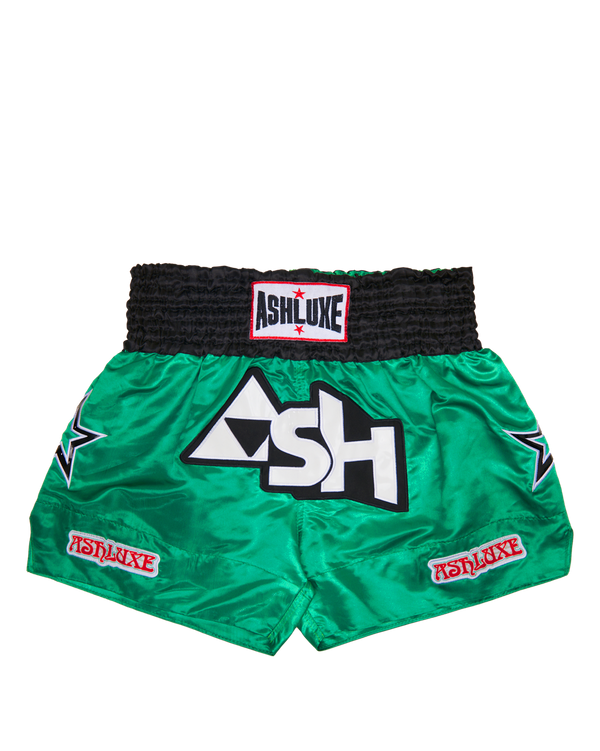 Ashluxe Boxing Trunk Green White