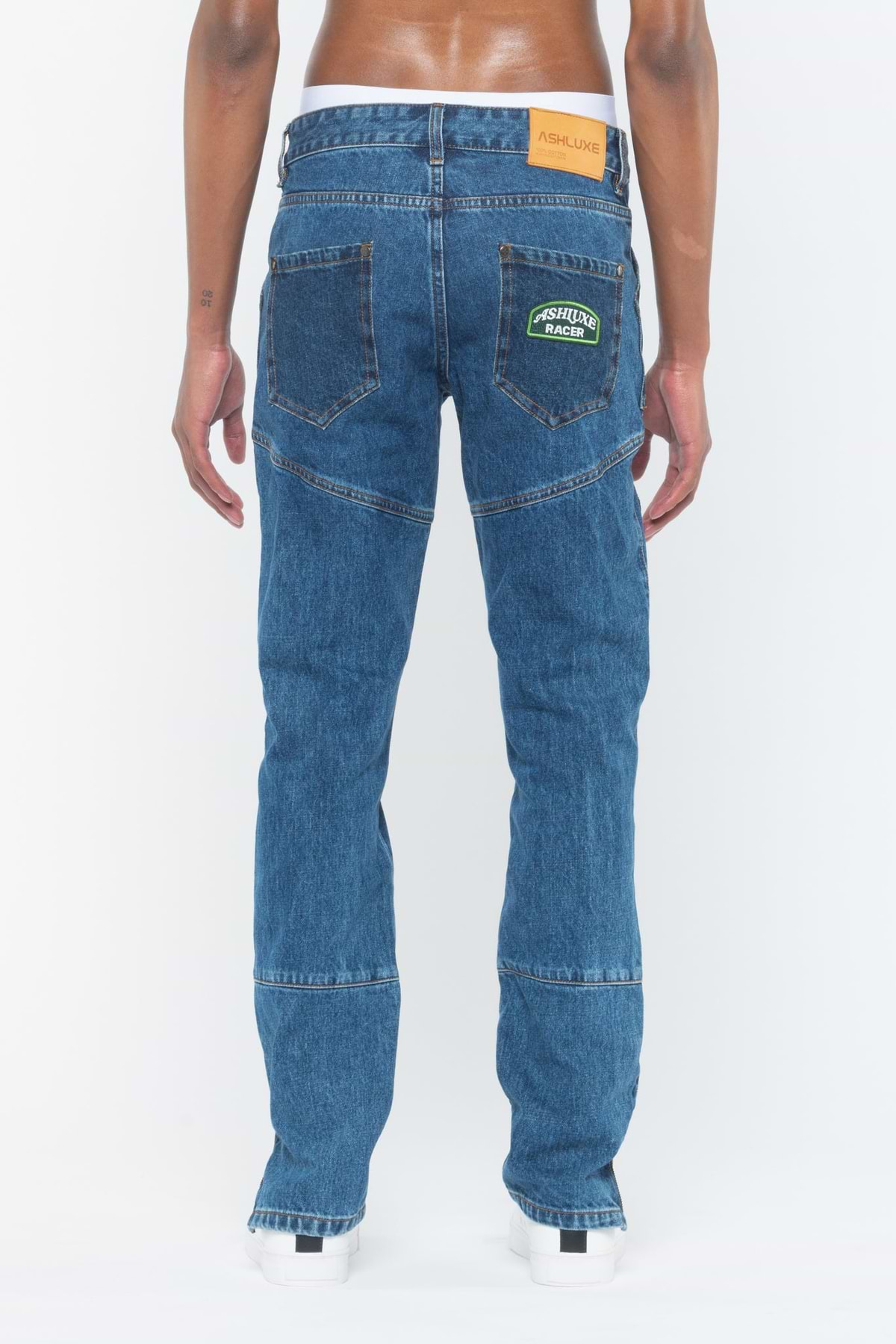 ASHLUXE Race Club Denim Pant Blue