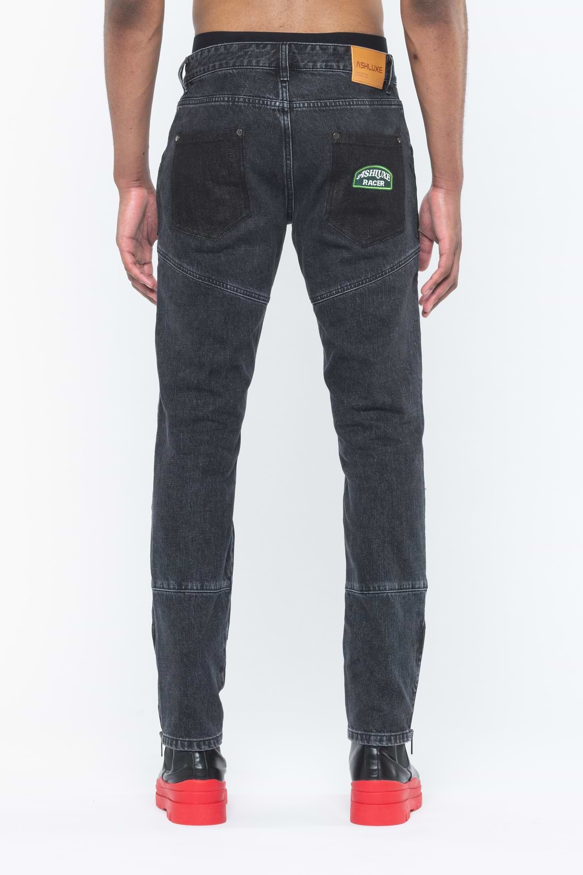 ASHLUXE Race Club Denim Pant Black