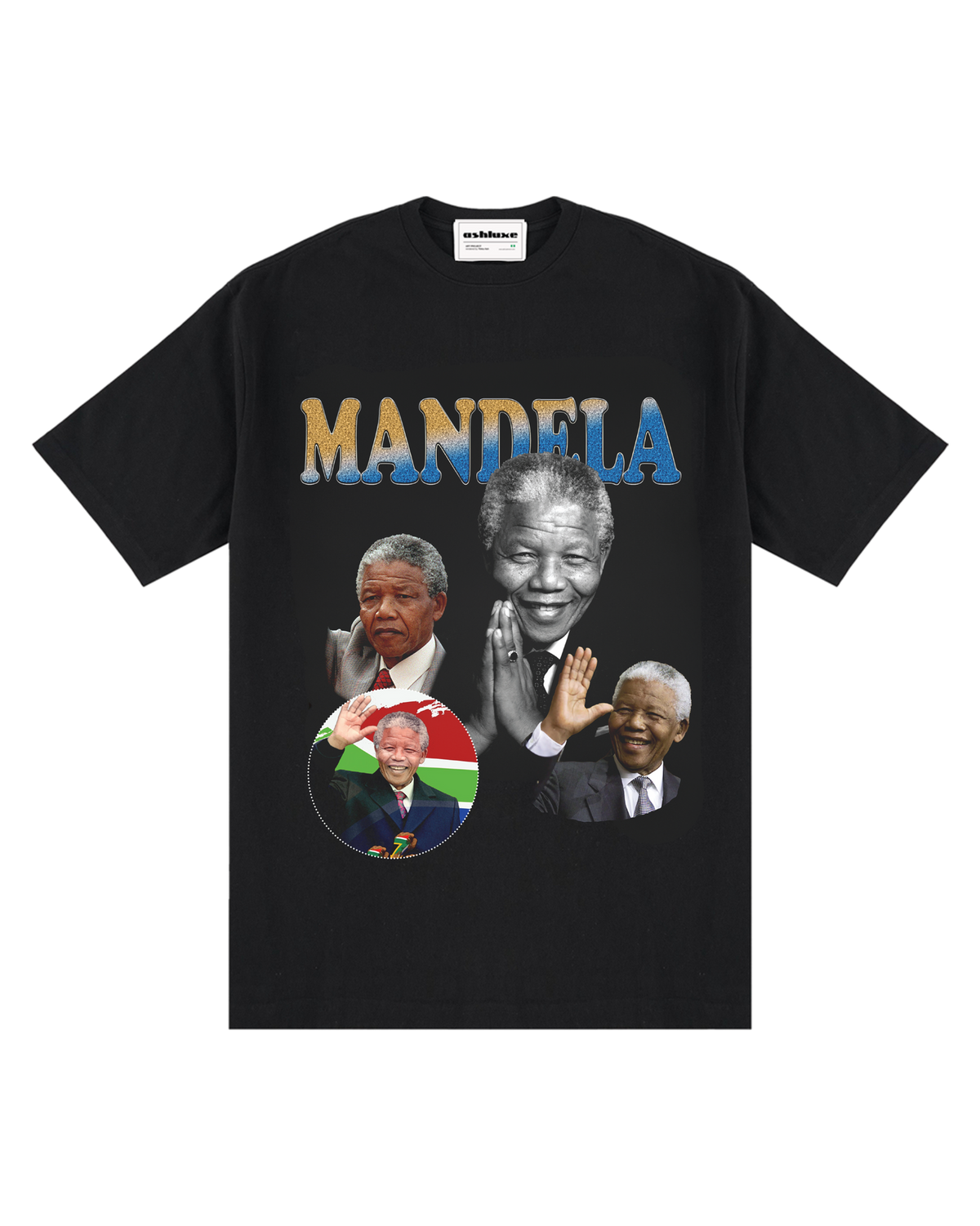 Ashluxe Mandela Icon T-shirt - Black