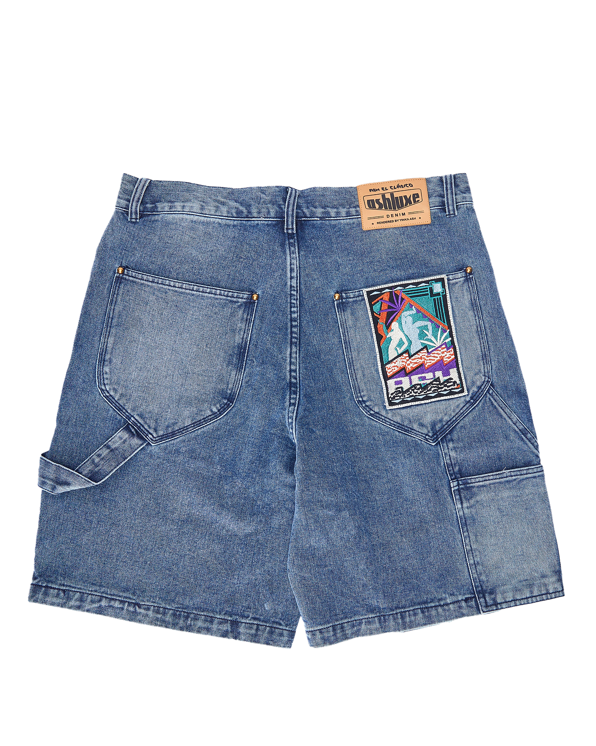 Ashluxe Denim Shorts Washed Blue