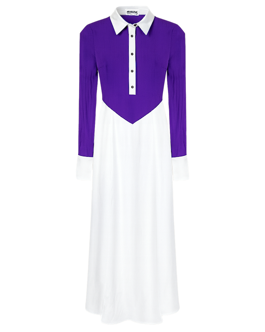 ash purple dress Dahlia Crepe Dress in Ash Lilac