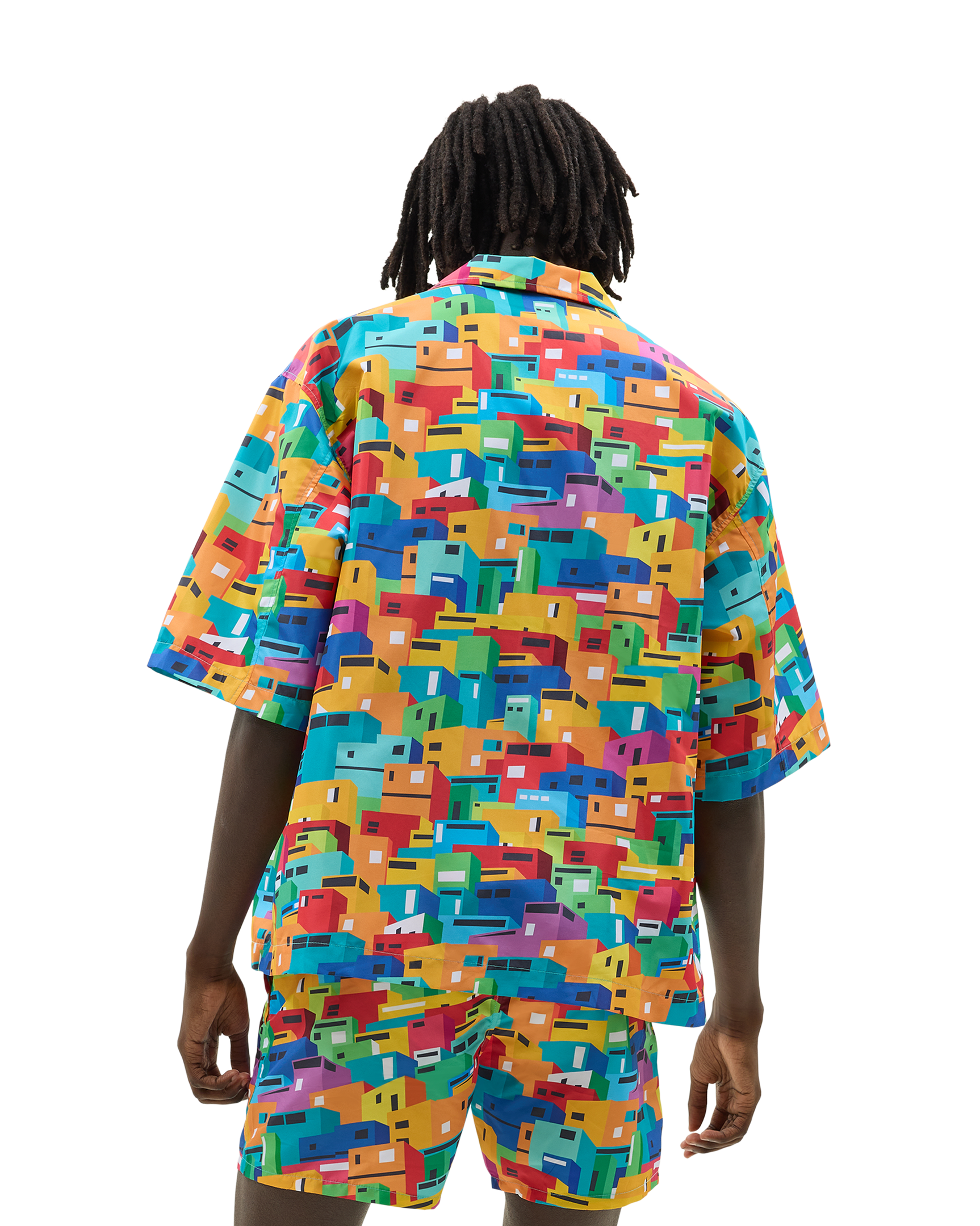 Urban Mosaic Print Swim Shorts Multi