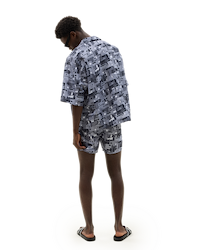 Urban Mosaic Print Swim Shorts