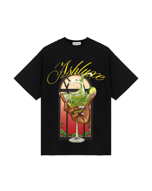Ashluxe Cocktail Graphic T-Shirt Black