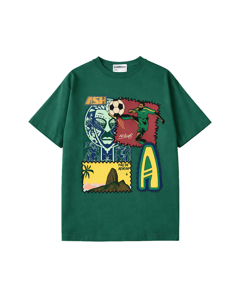 Ashluxe Ngn X Bra Collage T-Shirt Green