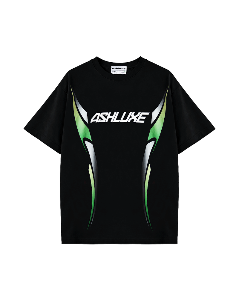 Ashluxe Race Code T-Shirt Black Green