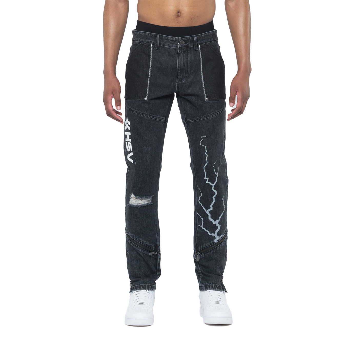 Ashluxe Lightning Denim Pant Black