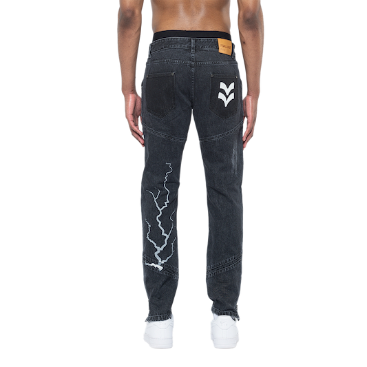 Ashluxe Lightning Denim Pant Black
