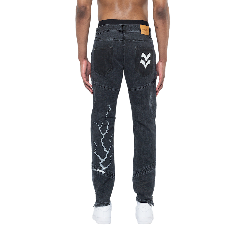 Ashluxe Lightning Denim Pant Black