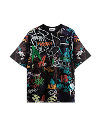 Ashluxe Wall Graffiti T-Shirt Black