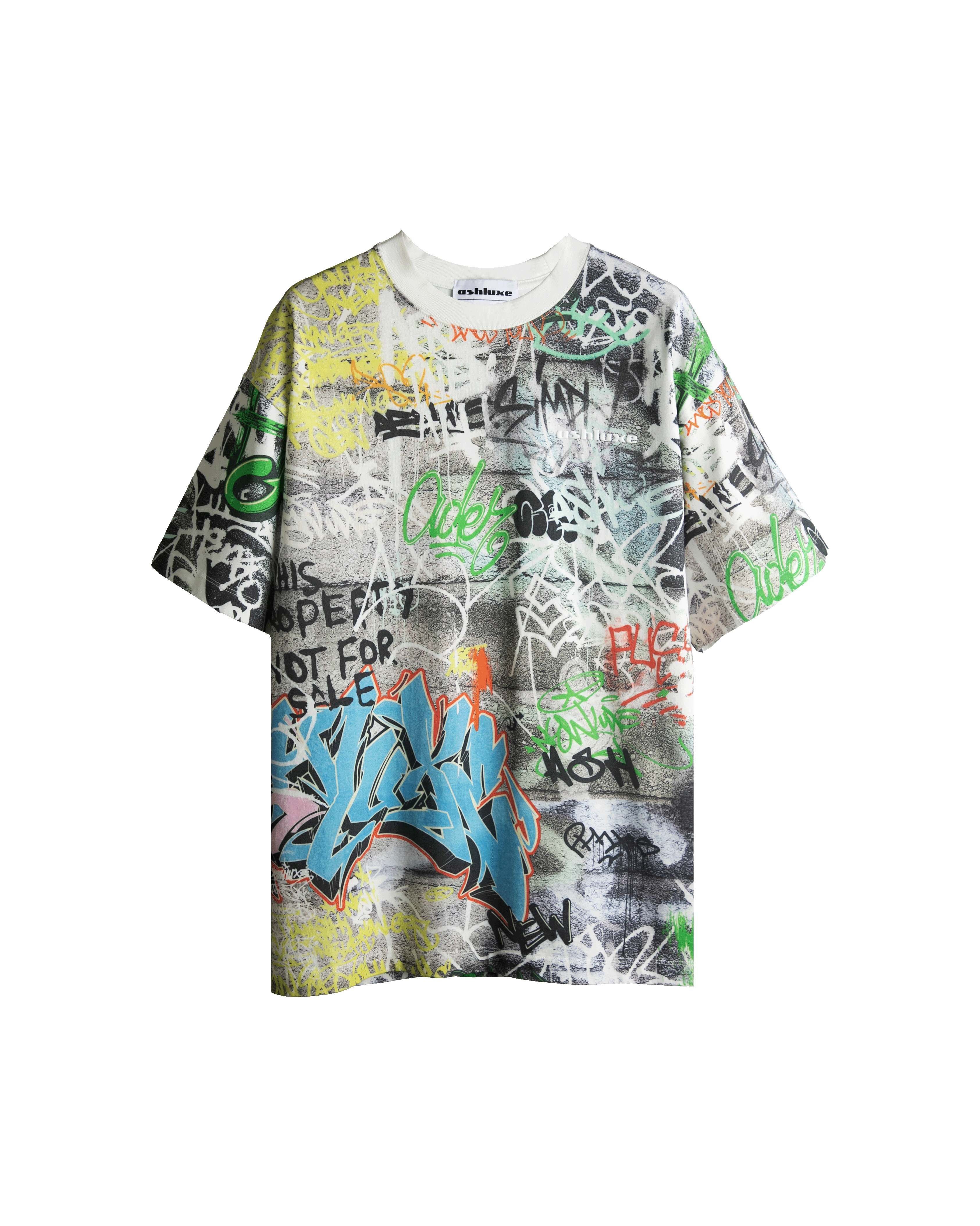 Ashluxe Wall Graffiti T-Shirt White