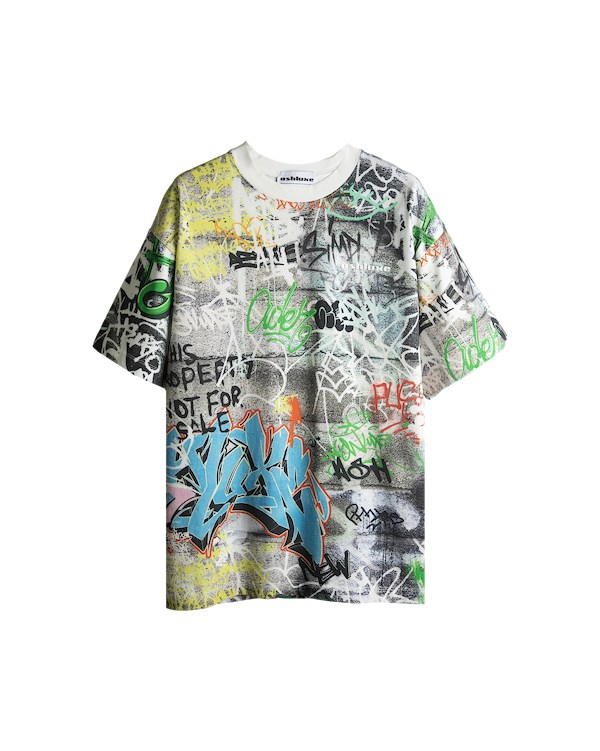Ashluxe Wall Graffiti T-Shirt White