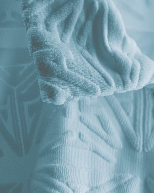 Monogram Plush Jersey Bowling Shirt Blue