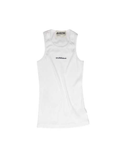 Ash Logo Tank Top - White