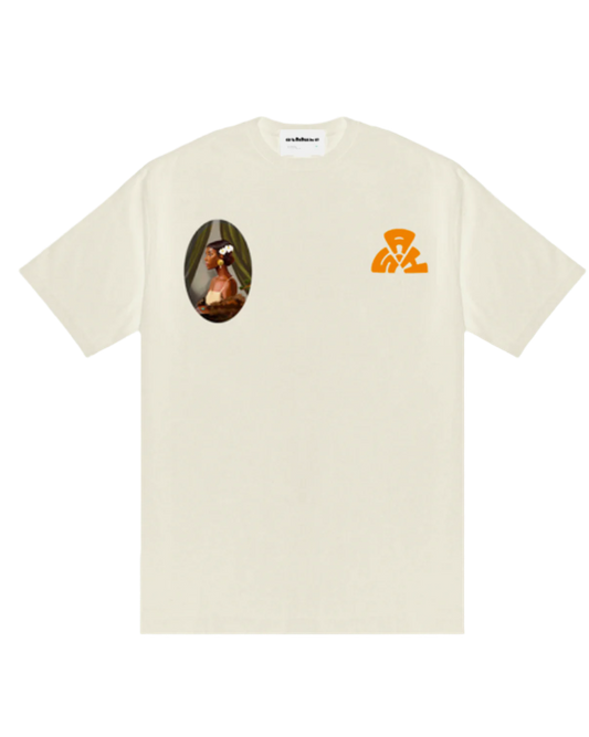 Ashluxe Oval portrait T-shirt Offwhite