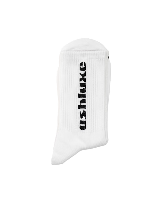 Ash Logo Socks White Black