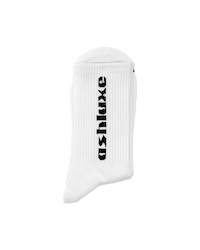 Ash Logo Socks White Black