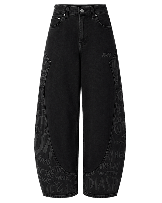Ash Printed Denim Black