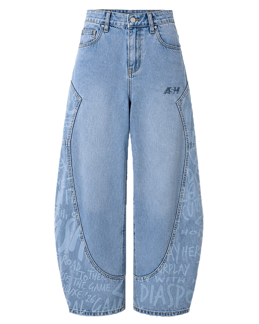 Ash Printed Denim Blue