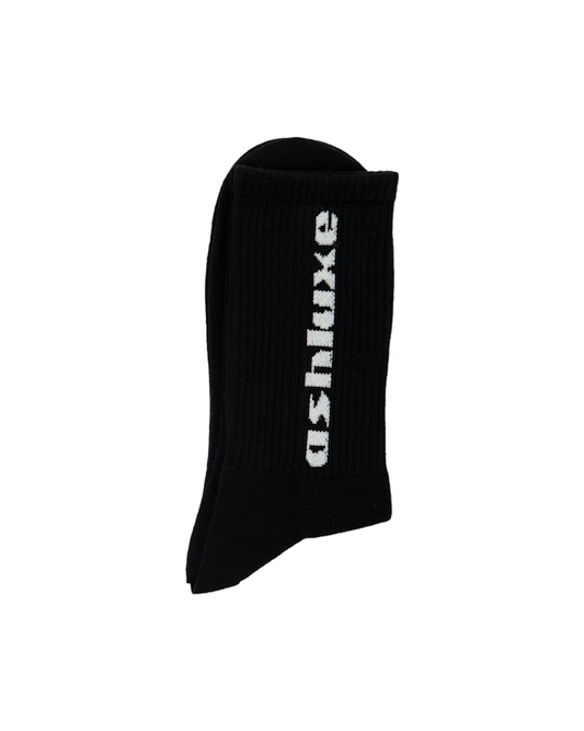 Ash Logo Socks Black White