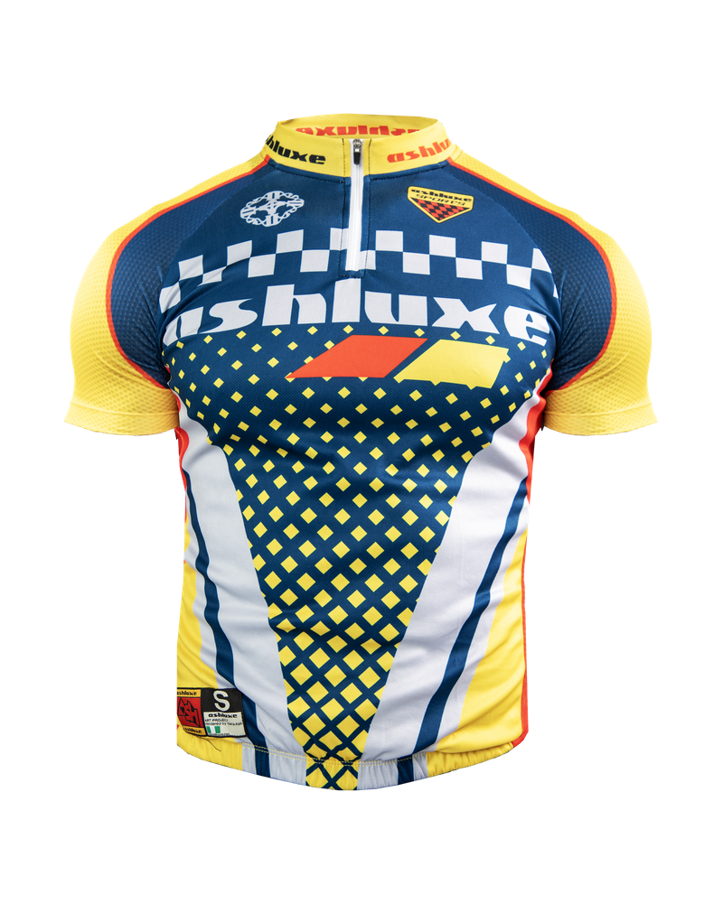 Ashluxe Cycling Jersey Yellow Blue