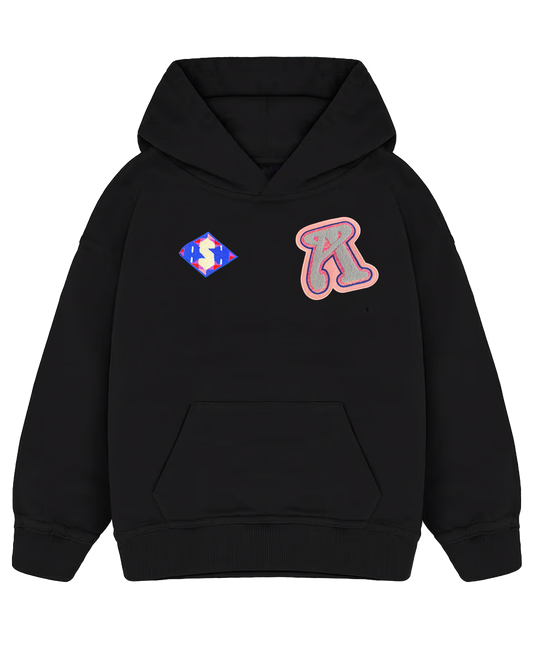 Ashluxe Patch Logo Hoodie Black