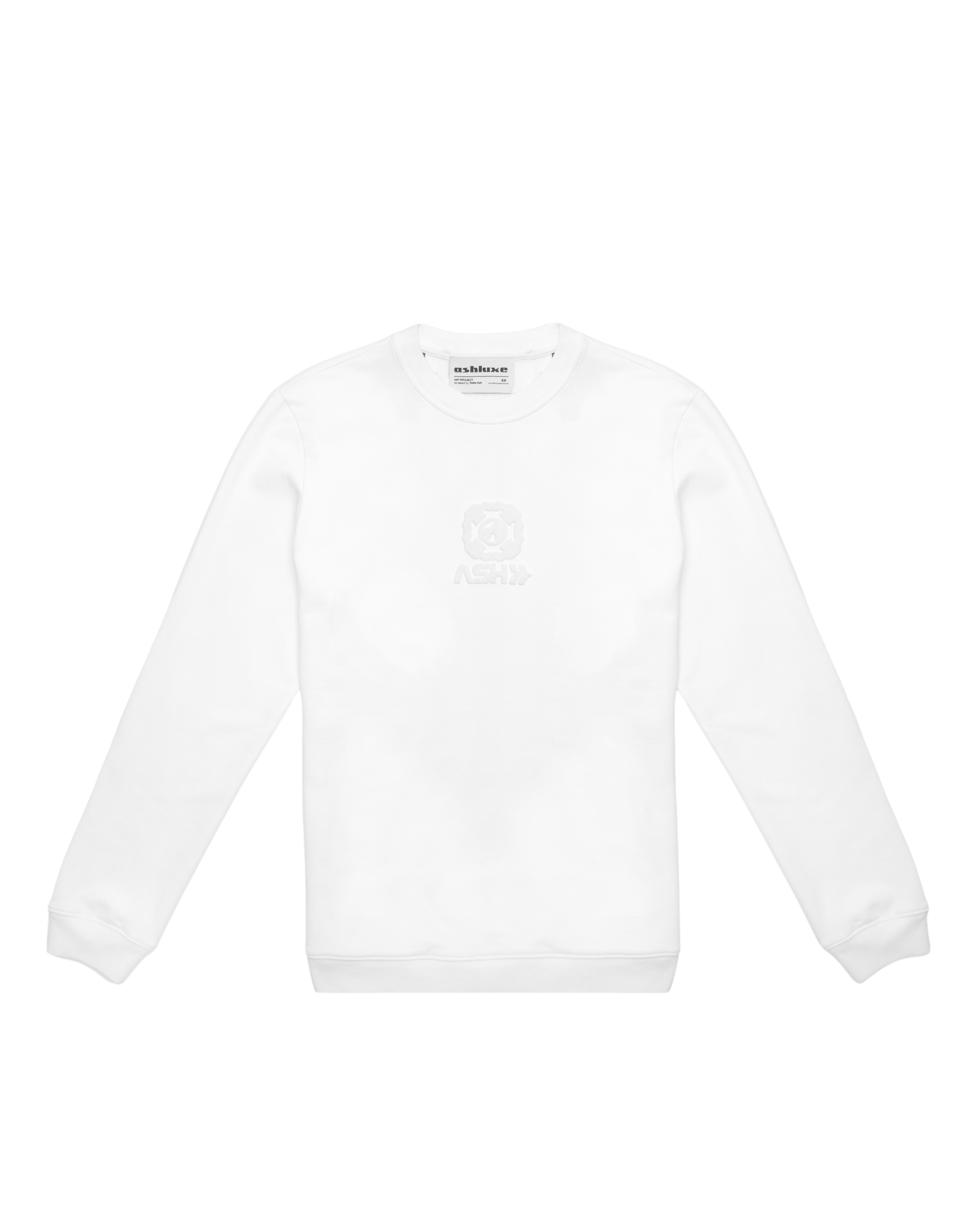 Ashluxe Emblem White Sweatshirt