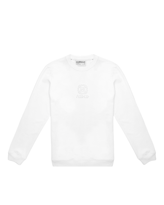 Ashluxe Emblem White Sweatshirt