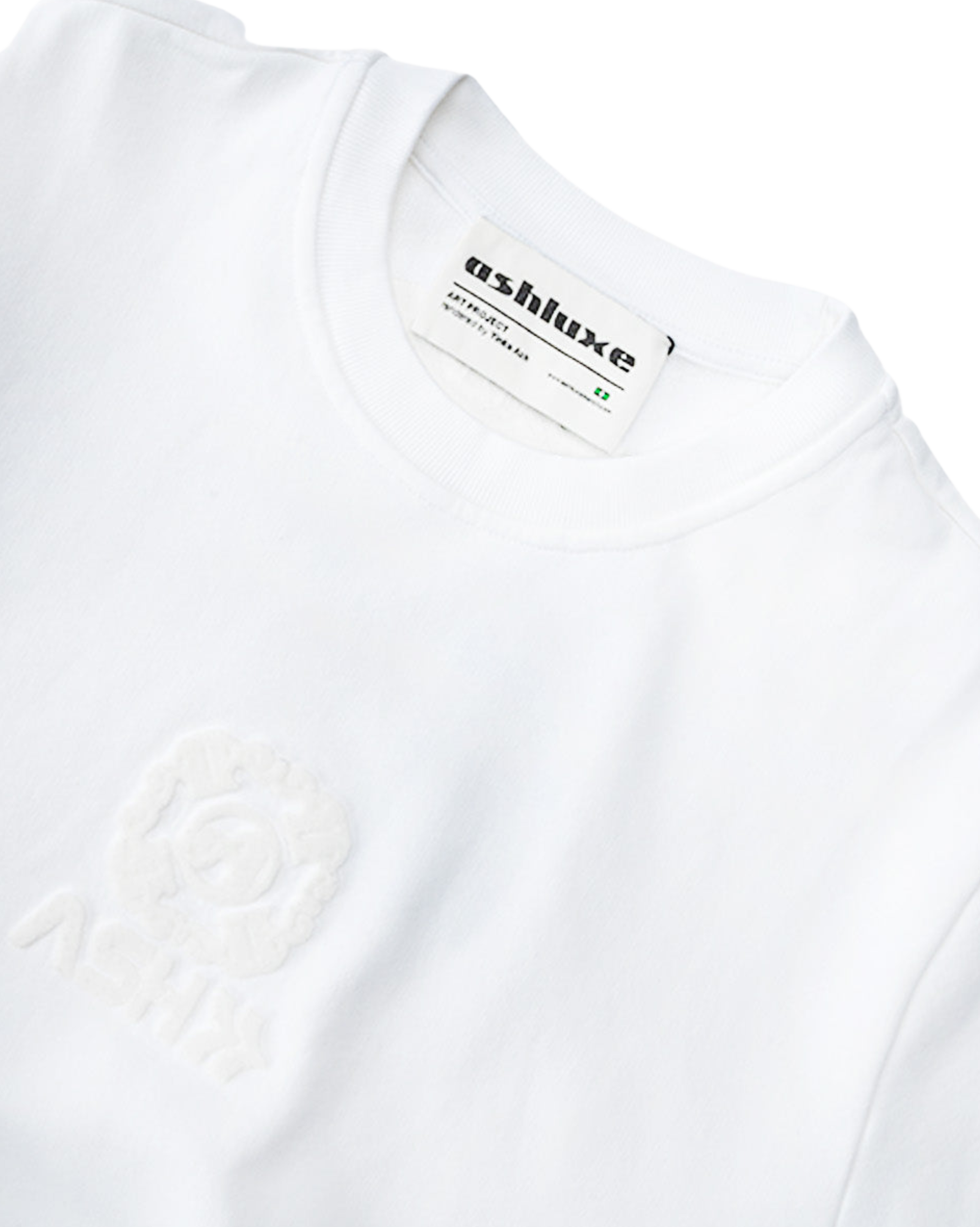 Ashluxe Emblem White Sweatshirt