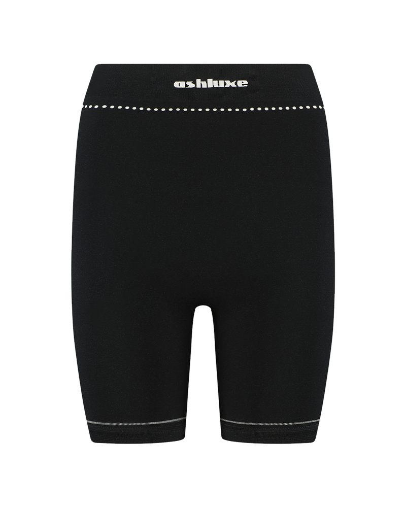 Ashluxe Female Active Biker Shorts Black White