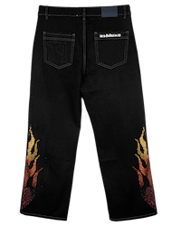 Ashluxe Flame Denim Pants Black