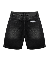 Ashluxe  Flame Denim Shorts Black White