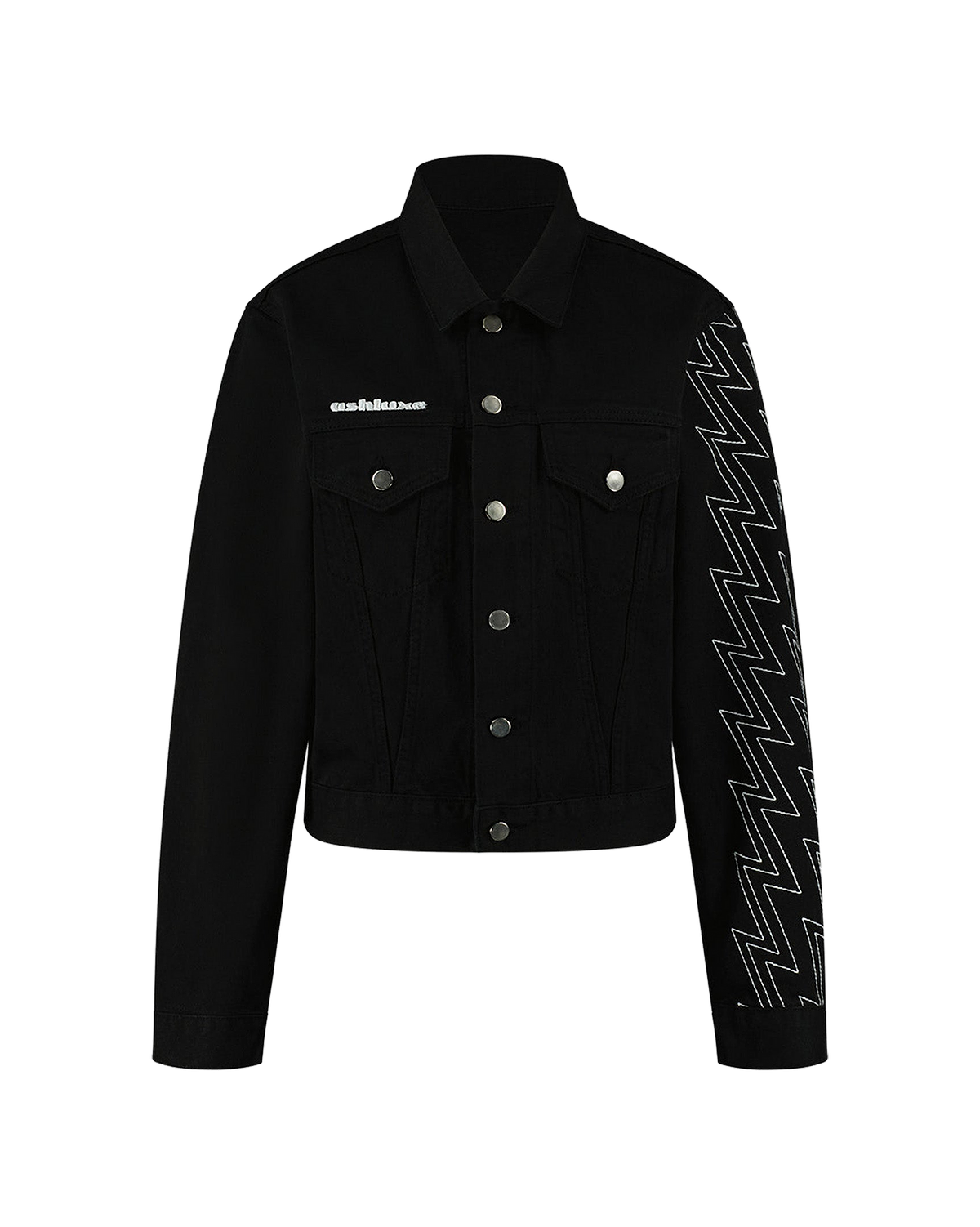 Ashluxe Men's Denim Trucker Jacket - Black
