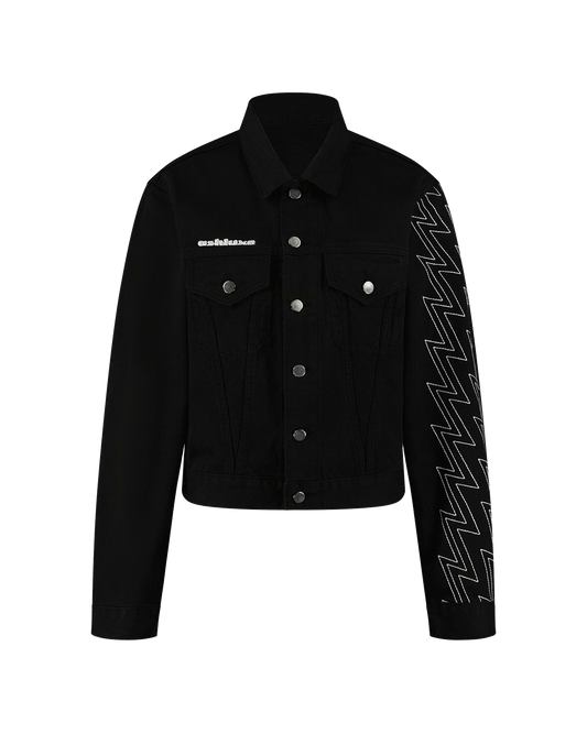 Ashluxe Men's Denim Trucker Jacket - Black