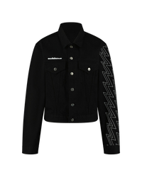 Ashluxe Men's Denim Trucker Jacket - Black