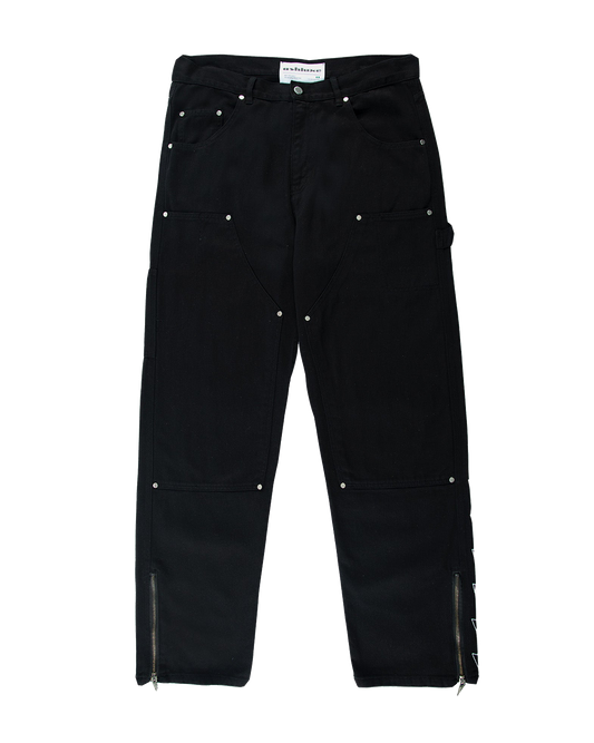 Ashluxe Men's Denim Trucker Jean Black