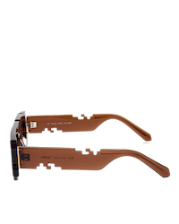 Ashluxe Pixel Cut Earth Brown Sunglasses
