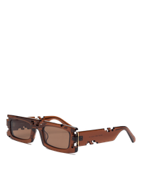 Ashluxe Pixel Cut Earth Brown Sunglasses