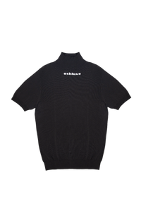 Ashluxe Ribbed Turtleneck Tee  Black