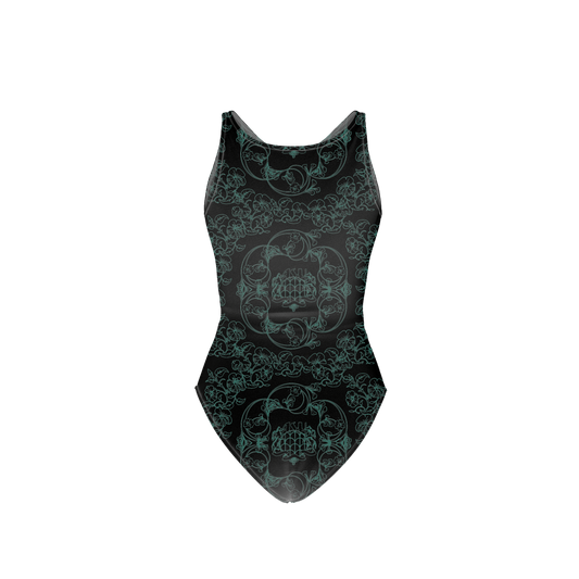 Ashluxe Signature Swimsuit Black Green