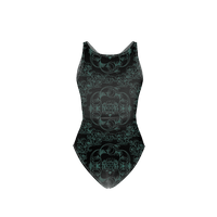 Ashluxe Signature Swimsuit Black Green