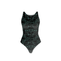 Ashluxe Signature Swimsuit Black Green