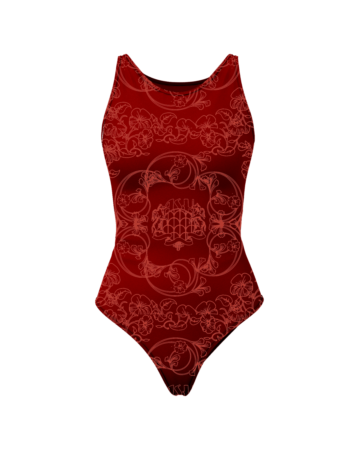 Ashluxe Female Patterned Swimsuit - Red