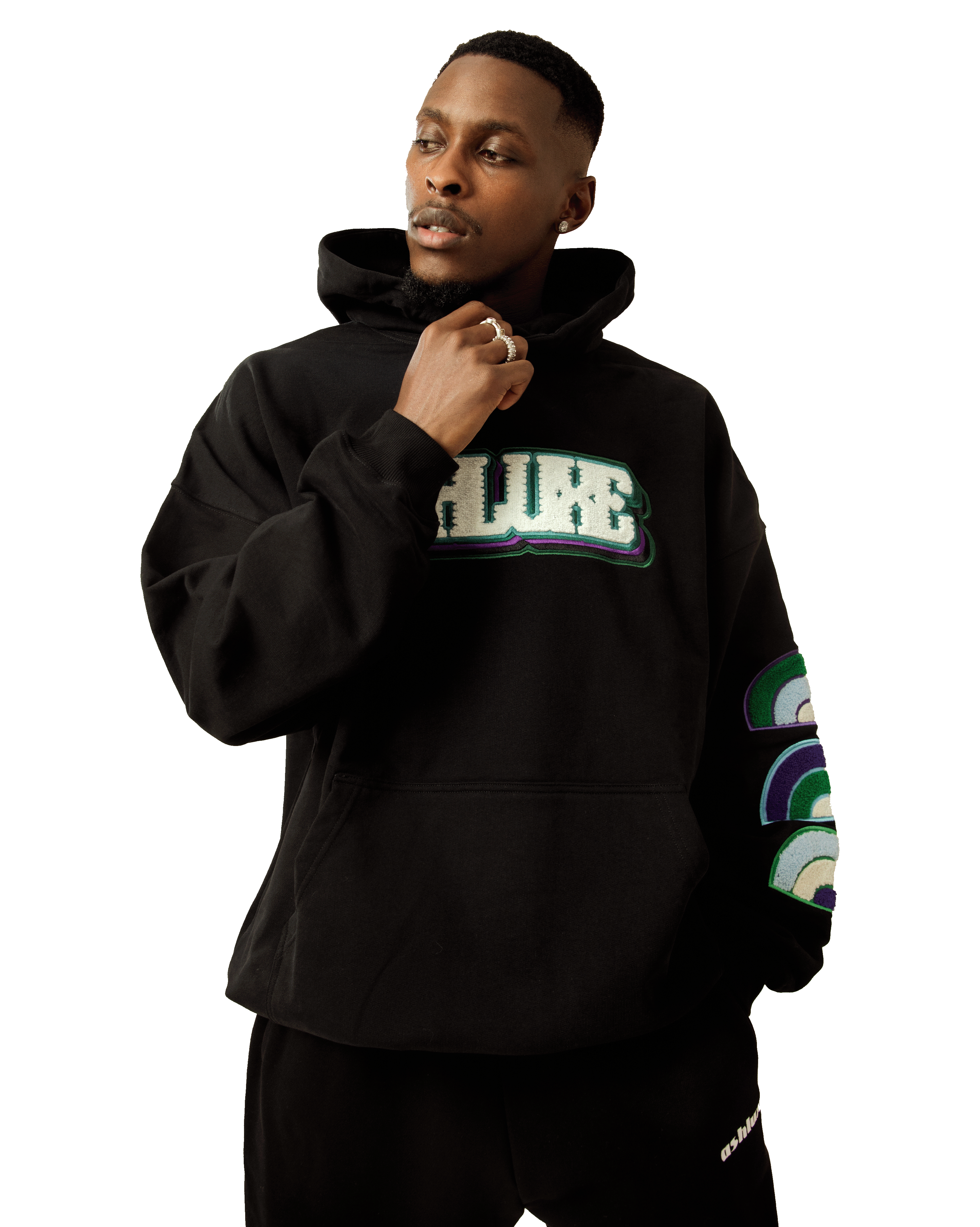 Ashluxe Bold Logo Hoodie Black