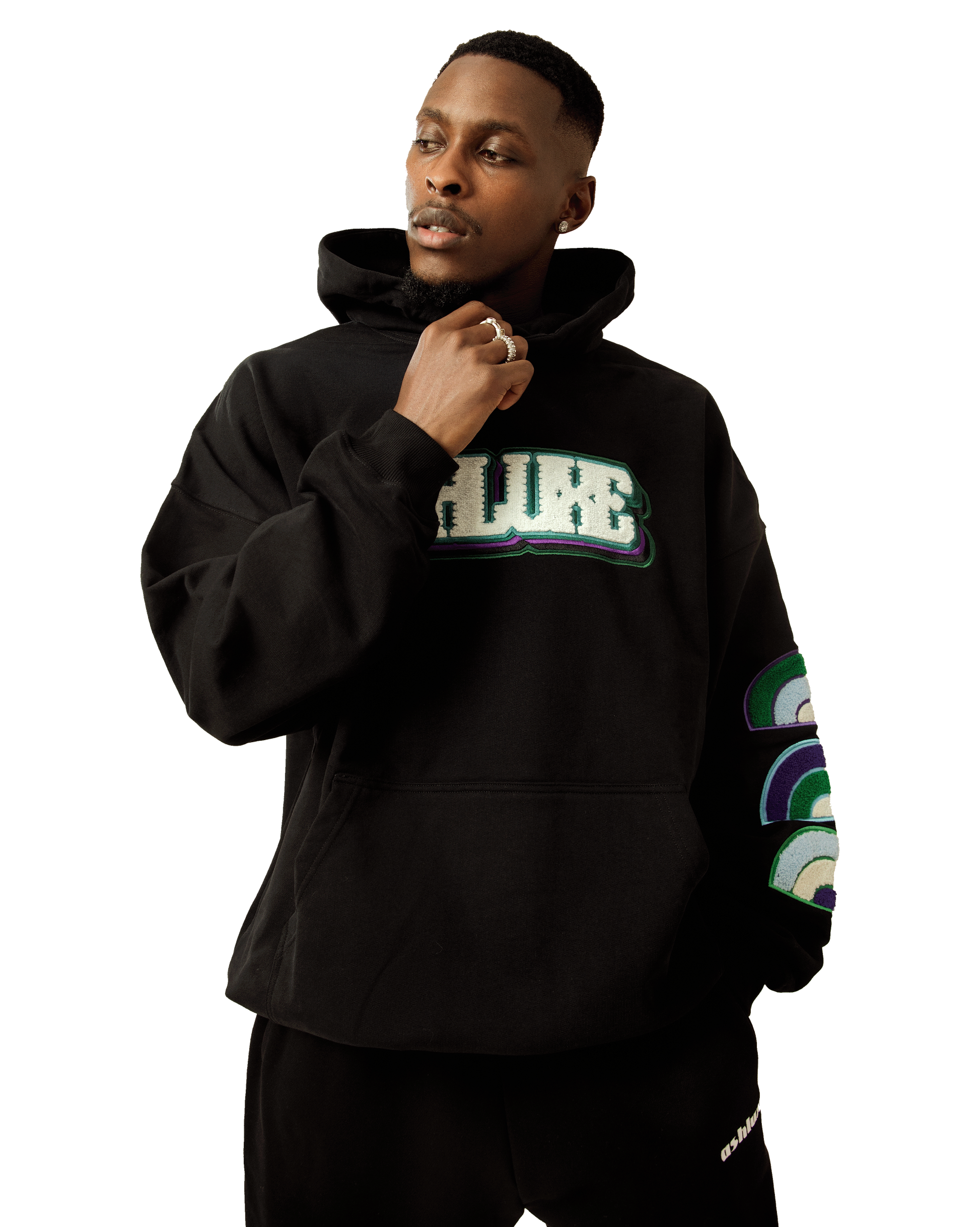 Ashluxe Bold Logo Hoodie Black