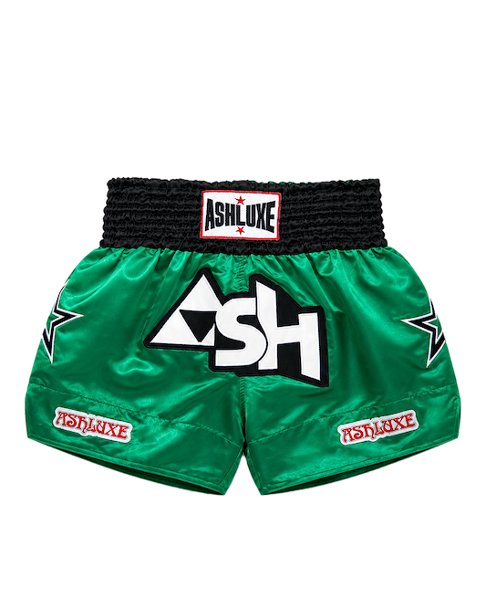 Ashluxe Boxing Trunk Green White