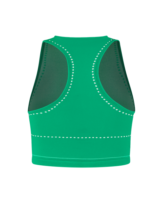Ashluxe Female Active  Top Green White