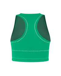 Ashluxe Female Active  Top Green White